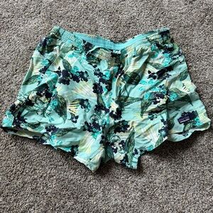 Patagonia Floral Teal Women's Baggies Shorts